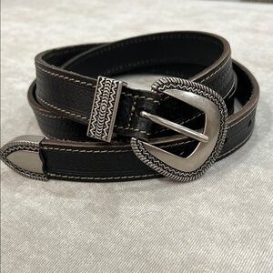 Banana Republic Western Style Black Leather Belt